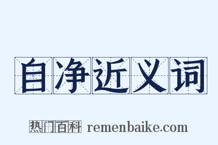 自净近义词是什么意思的图片